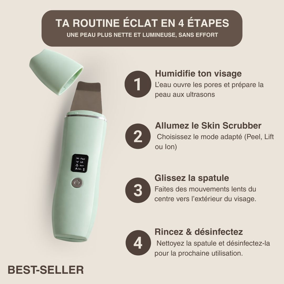 Épurateur de peau ultrasonique - 4 modes