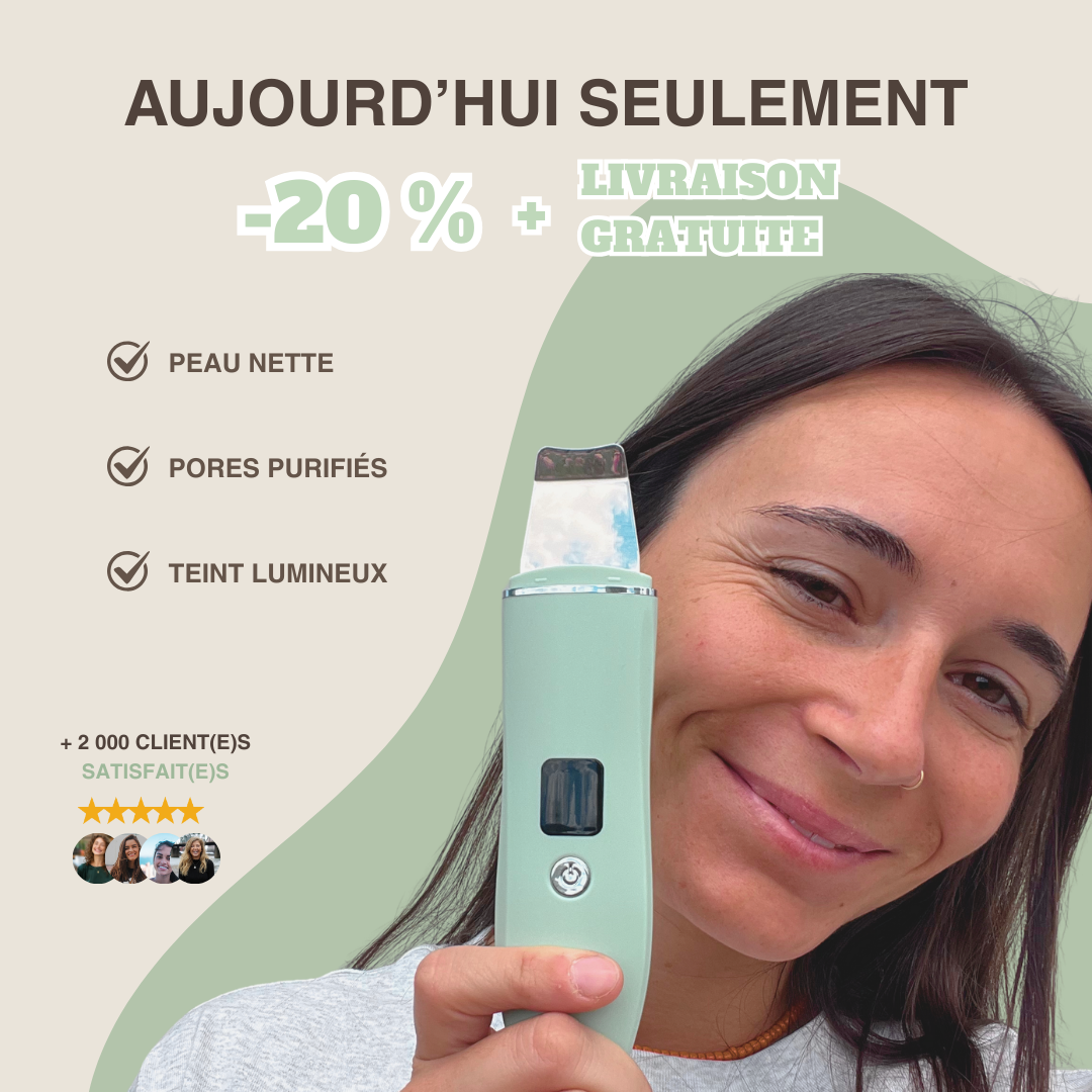 Épurateur de peau ultrasonique - 4 modes