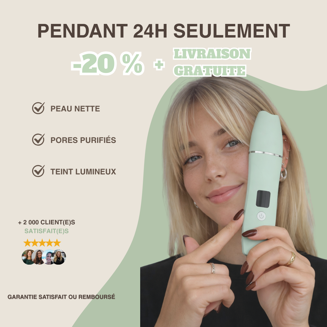 Épurateur de peau ultrasonique - 4 modes