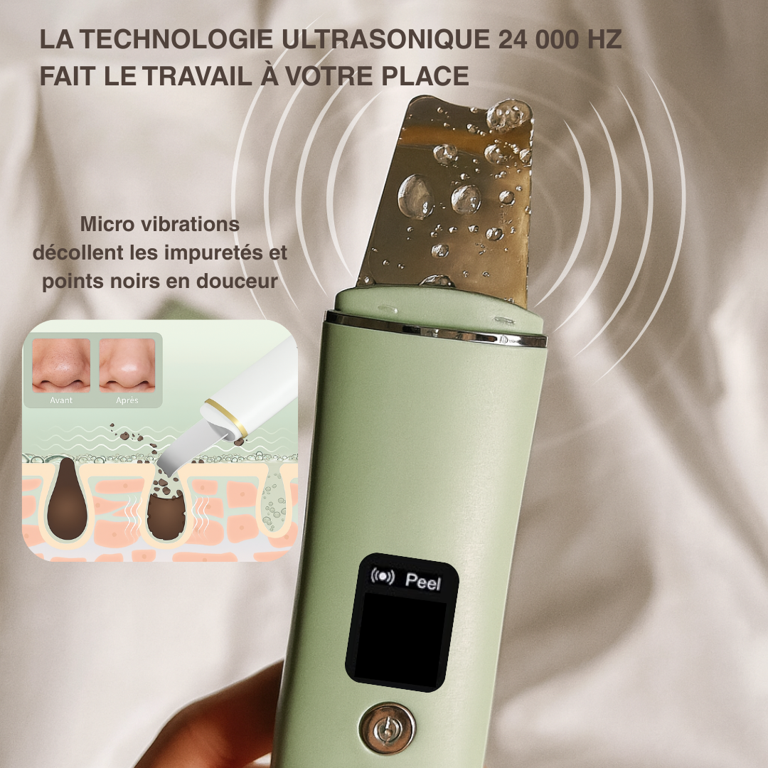 Épurateur de peau ultrasonique - 4 modes